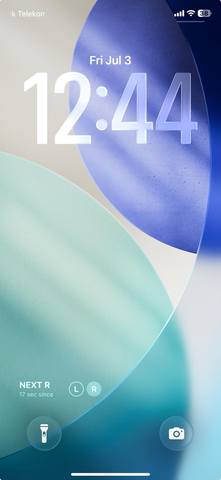 NextSide lock-screen widget — log without unlocking